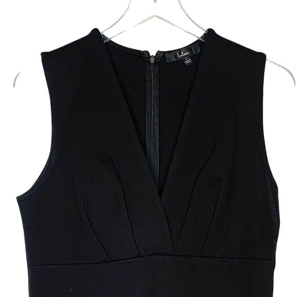 Lulus L Womens Cocktail Hour Black Sleeveless Tulip Mini Dress - Picture 5 of 11